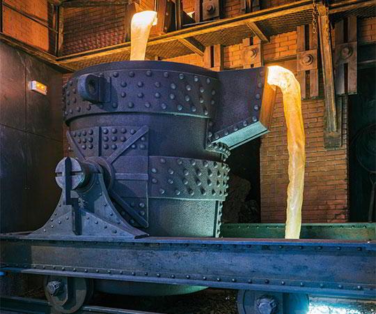 Photo of an iron casting at the Museum of Steelmaking of Asturias (MUSI) in the municipality of Langreo