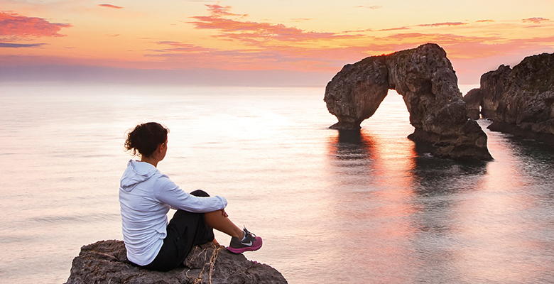 Castro de las Gaviotas en las proximidades de la playa de la Huelga en Llanes