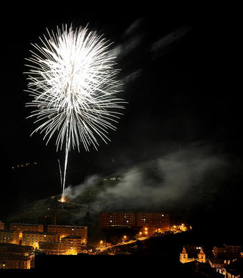 Fuegos artificiales en Cangas del Narcea