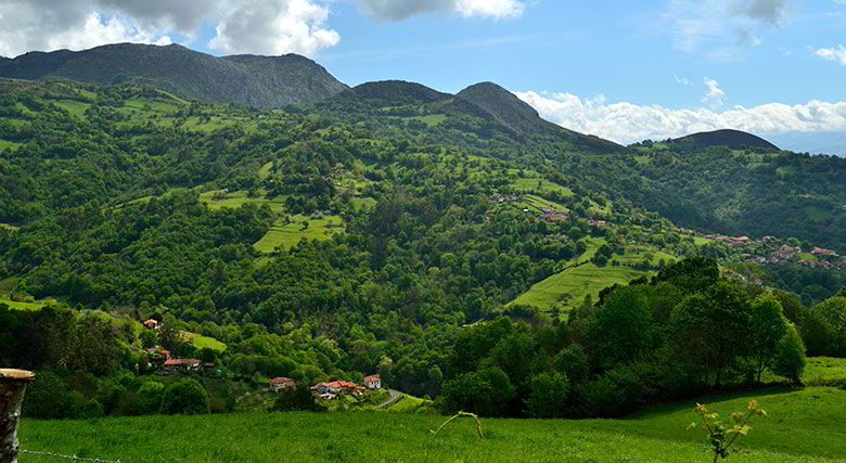 Vista panorámica en el concejo de Piloña