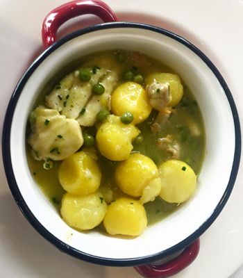 Arbeyos con pescado
