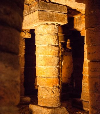 Detalle de las Termas Romanas del Campo Valdés