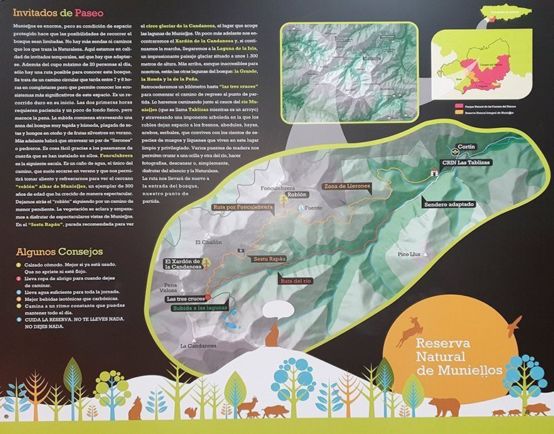 Mapa Munieḷḷos - ©Turismo Asturias - Viajeros Confesos 