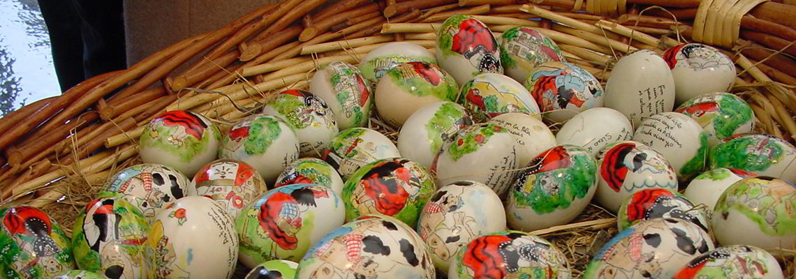 Huevos Pintos festival. La Pola Siero
