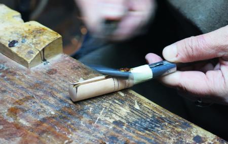 Craftsman working with knives from Taramundi