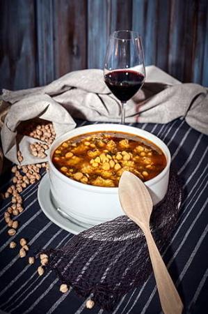 Garbanzos con bacalao