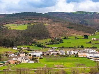 Imagen Vistas de O Chao, capital del concejo de San Tirso de Abres
