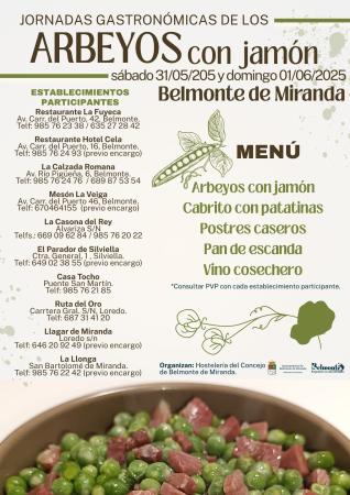 Jornadas gastronómicas de los Arbeyos con jamón en Belmonte de Miranda