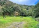 Recreation area with picnic tables surrounded by woodland on the ascent to Llosorio