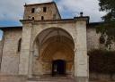Entrance to the Basilica of Santa María del Conceyu in Llanes