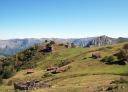 Panoramic view of mountain huts in the natural environment of Teverga.