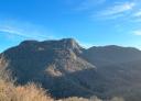 Impressive panoramic view of the mountain under blue skies