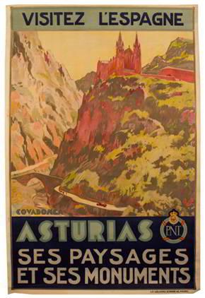 Poster para la promoción turística de España del año 1929. Foto: Museo del Pueblo de Asturias