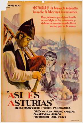 Cartel de la película: Así es Asturias. Foto: Museo del Pueblo de Asturias