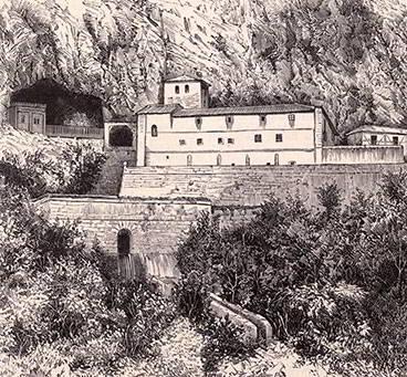 Xilografía de la Colegiata en 1860.