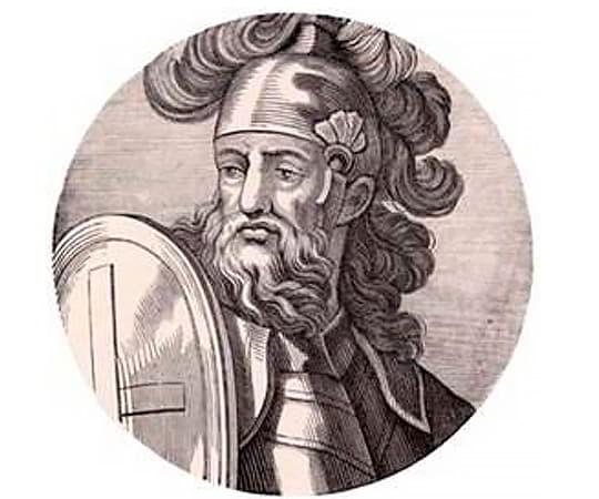 Grabado del Rey Pelayo.