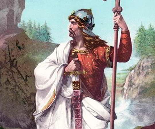 Ilustración de El Rey Pelayo.