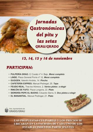 Jornadas gastronómicas de las setas y el pitu. Grado