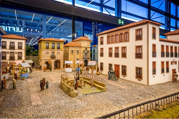 Imagen del Belén de Parque Principado, protagonizado por la villa de Grau/Grado