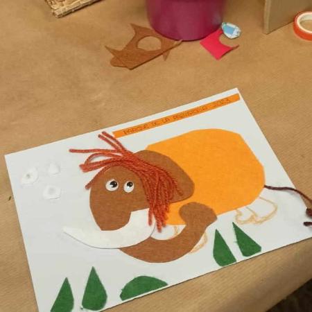 Caretas de fauna glacial. Taller infantil en Teverga