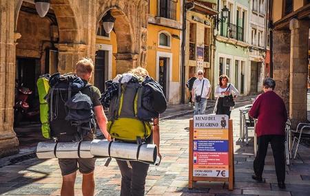 Pilgrims in the old town of Avilés