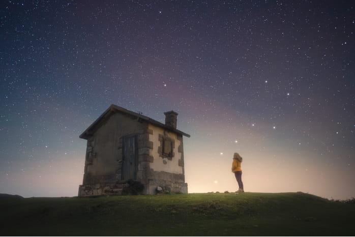 Imagen de la Osa Mayor desde el Alto del Torno (Llanes)