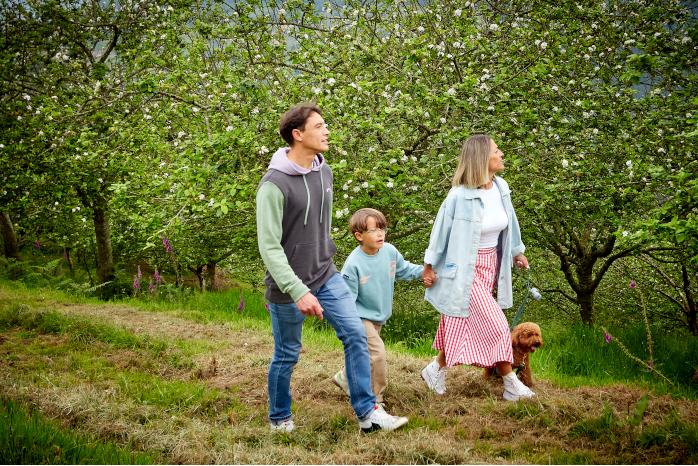 Imagen de la floración del manzano en la Comarca de la Sidra