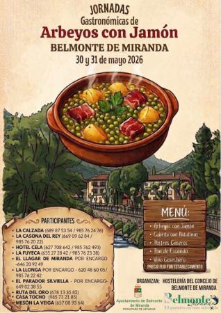 Jornadas gastronómicas de Arbeyos con Jamón. Belmonte de Miranda