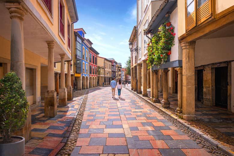 A view of Calle Rivero (Avilés)