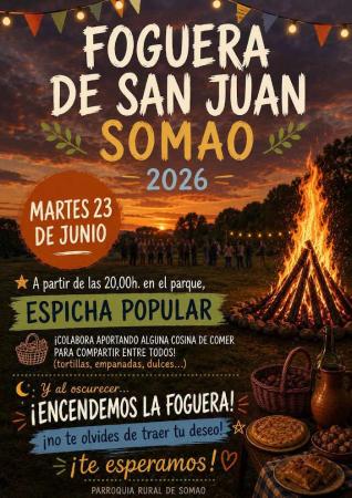 Foguera de San Juan en Somao. Pravia