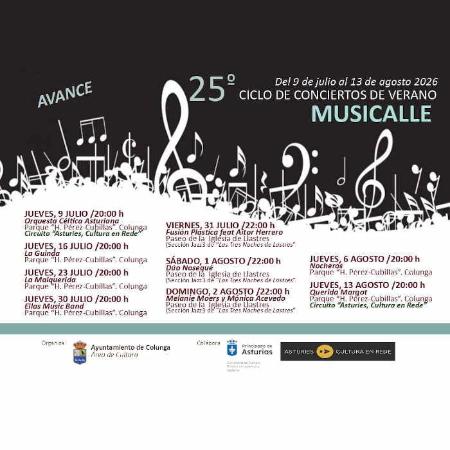 Musicalle. 25º Ciclo de Conciertos de Verano en la Calle en Colunga