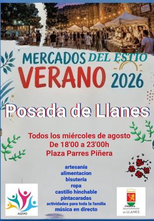 Mercados del Estío Verano 2026. Llanes