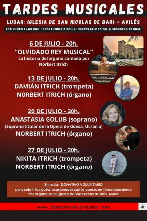 Tardes musicales en San Nicolás de Bari. Ciclo de conciertos en Avilés