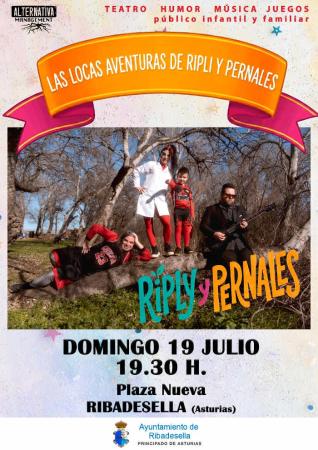 Las locas aventuras de Ripli y Pernales. Espectáculo infantil en Ribadesella
