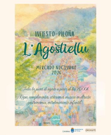Agostiellu. Mercado nocturno en Infiesto. Piloña