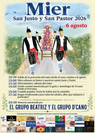 Fiestas de San Justo y San Pastor en Mier. Peñamellera Alta