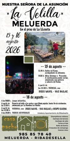 Fiestas de Nuestra Señora de la Asunción La Velilla en Meluerda. Ribadesella