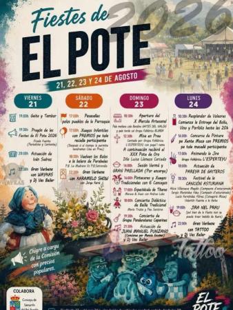 Fiestes de El Pote en Santa Bárbara. San Martín del Rey Aurelio