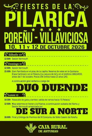 Fiestas de la Pilarica en Poreñu. Villaviciosa