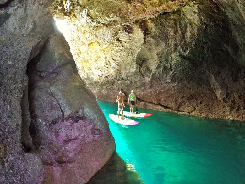 Immagine di speleo-paddle nelle Asturie