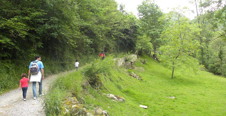 Bild der Route zur Olla de San Vicente mit den Kindern