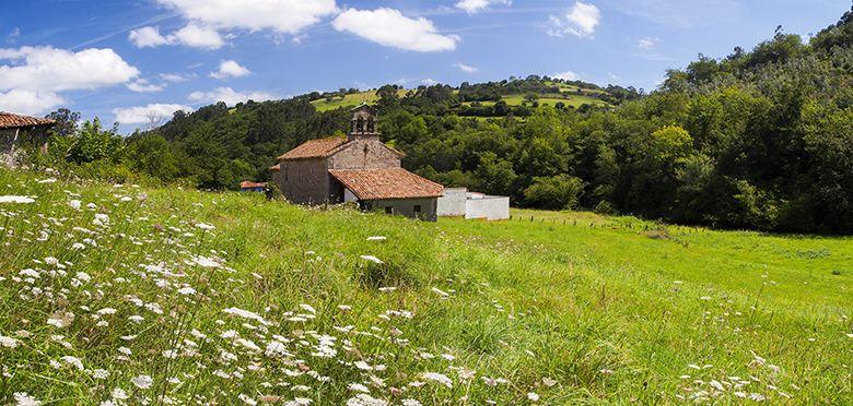 Image of the Monastery of San Andrés de Valdebárcena (Villaviciosa)