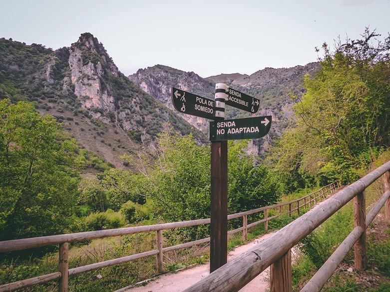 Image du sentier accessible de Pola de Somiedo