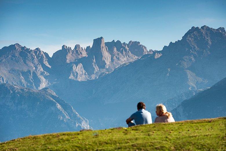 Imagen de los Picos de Europa desde la majada de Tebrandi