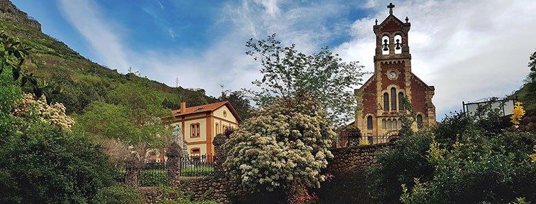 imagem da aldeia mineira de Bustiello (Mieres)