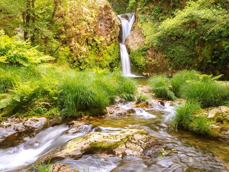 Imagem do percurso para o Parque Natural Parcial de Barayo e para o poço de Fero.