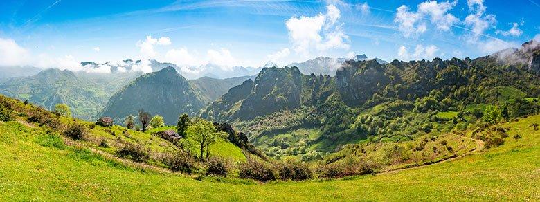 Vista panorámica desde la Campa Felguera, en Laviana