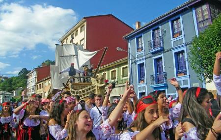 Folklore-Abfahrt auf dem Nalón