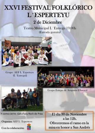 Festival folklórico L'Esperteyu en San Martín del Rey Aurelio