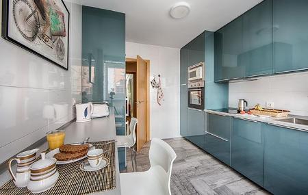 Impresionante cocina de la vivienda de uso turístico 570, situada en Oviedo/Uviéu